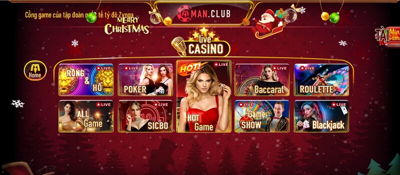 Giới thiệu các trò chơi live casino Man Club
